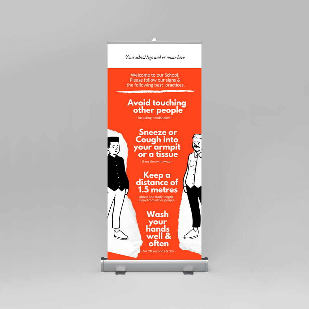Covid Pull Up Banner for Schools