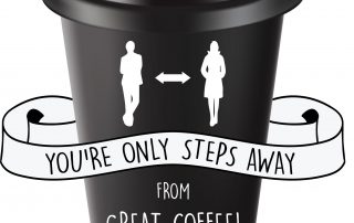 Coffee Cup Floor Decal Social Distancing