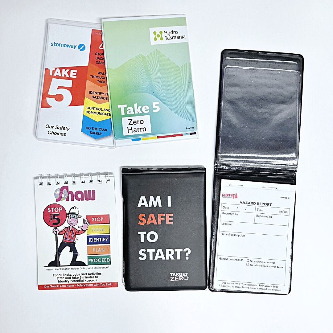 Take 5 Safety Books Pads and Wallets