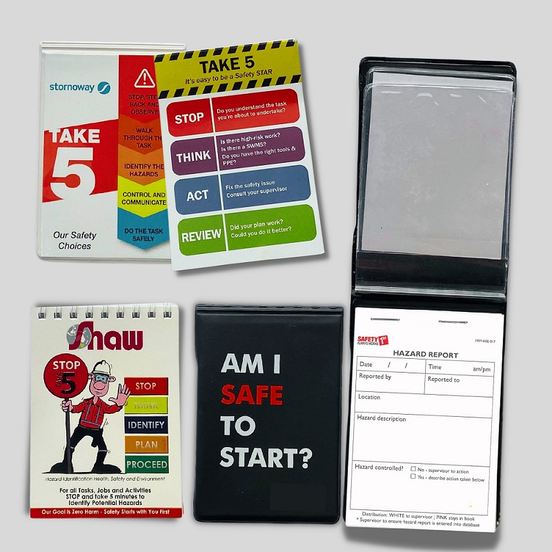 Take 5 Safety Books Pads and Wallets