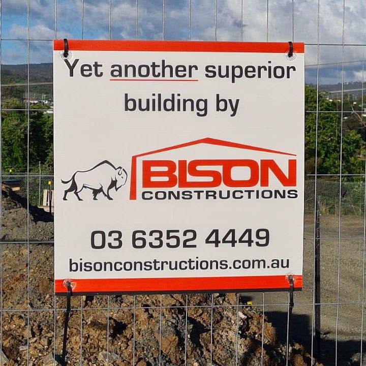 Custom Corflute Sign Bison Smal