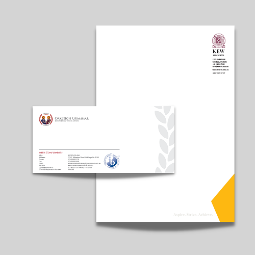Custom School Supplies Letterhead-With Compliments